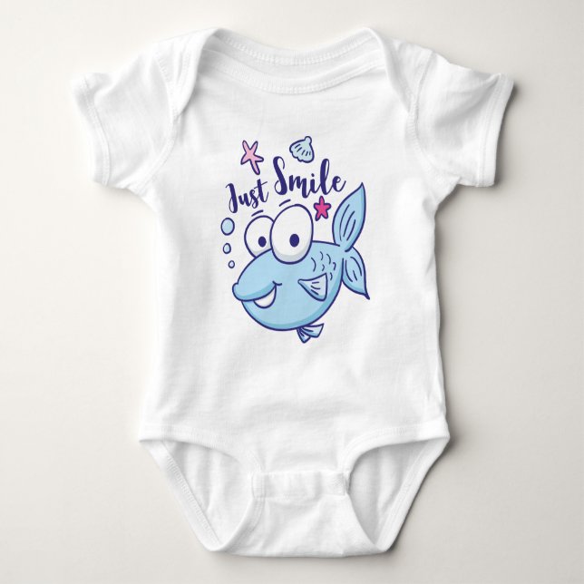 Fisch Baby Strampler (Vorderseite)