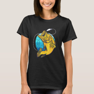 Fisch Bass Fisherman Freshwater Fishing Team Fange T-Shirt