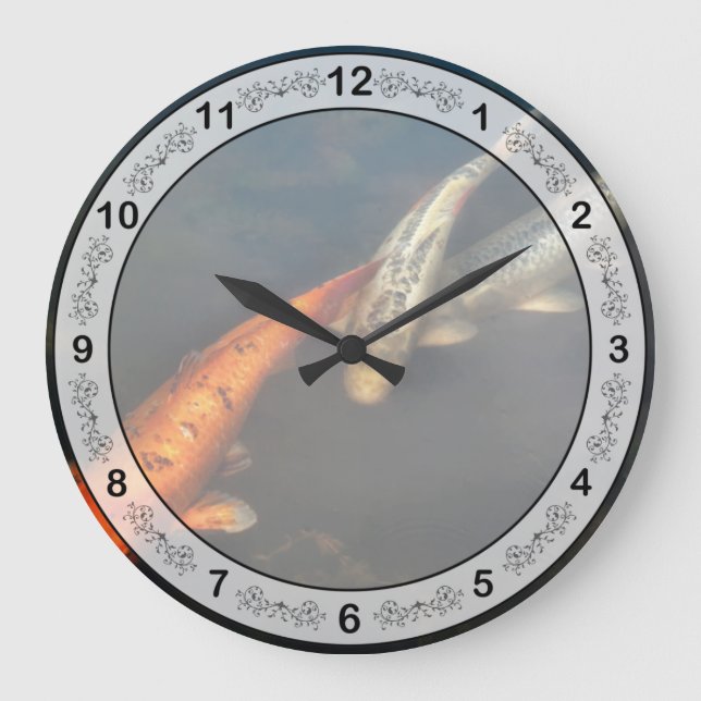 Fisch - Befischung als Kompliment Große Wanduhr (Vorderseite)