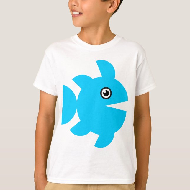 Fisch - Blau T-Shirt (Vorderseite)