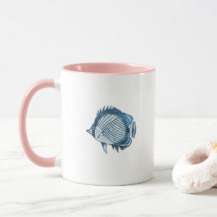 Fisch blaue Ozeane nautische Meerestiefte Tasse