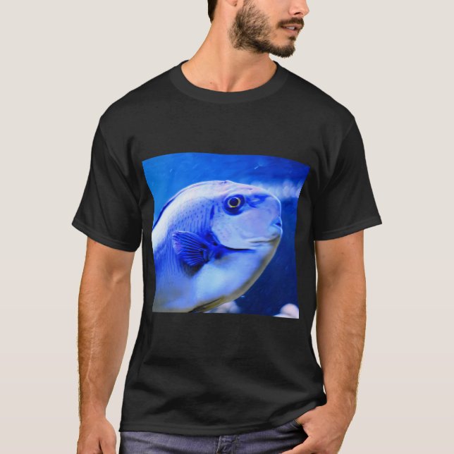 Fisch, blauer Tropenfisch T-Shirt (Vorderseite)