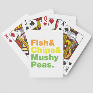 Fisch & Chips & Mushy Peas. Spielkarten