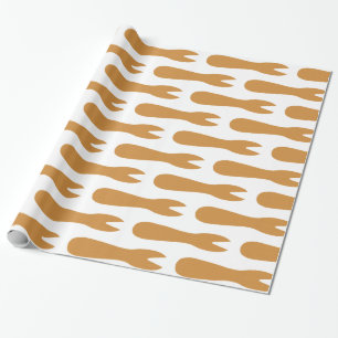 Fisch & Chips Shop Holzgabel Geschenkpapier