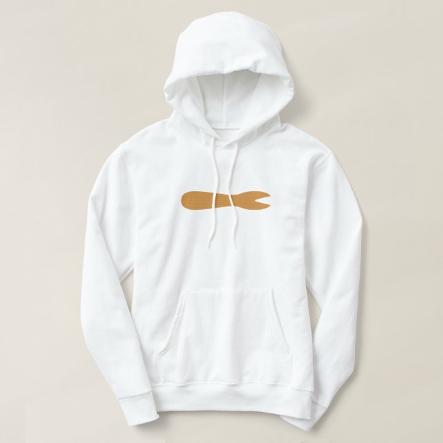 Fisch & Chips Shop Holzgabel Hoodie (Design vorne)