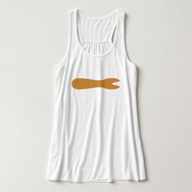 Fisch & Chips Shop Holzgabel Tank Top (Design Vorderseite)