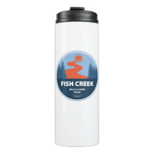 Fisch Creek Wild und Landschaftlicher Fluss Oregon Thermosbecher