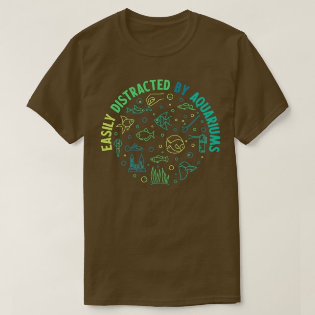 Fisch, der durch Aquarien rund um die De-facto-Fis T-Shirt (Design vorne)