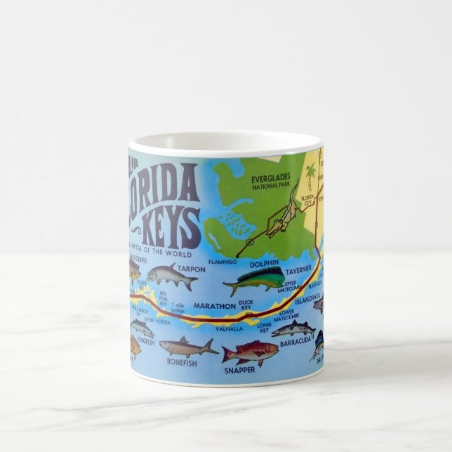 Fisch der Florida Keys-Tasse Kaffeetasse (Mittel)