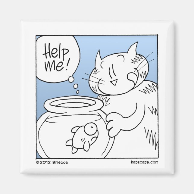 Fisch Eater Cat Magnet (Vorne)