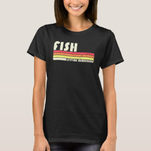 Fisch Familienname Retro Vintage 80er 90er Geburts T-Shirt