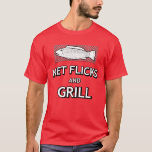 Fisch-Fangsaat-Netz-Fangparody T-Shirt