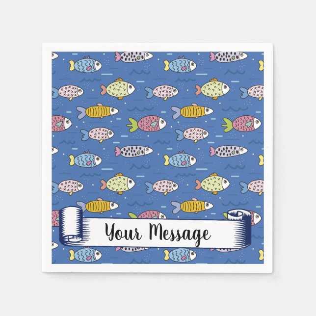 Fisch, Fisch, Fisch! Serviette (Vorderseite)