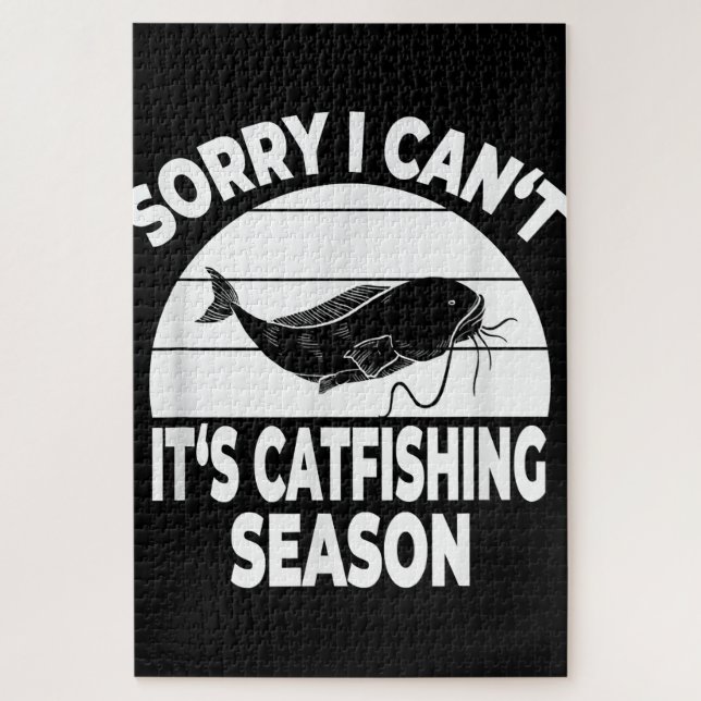 Fisch Fischen Flathee ich kann seine Fänge nicht Puzzle (Vertikal)