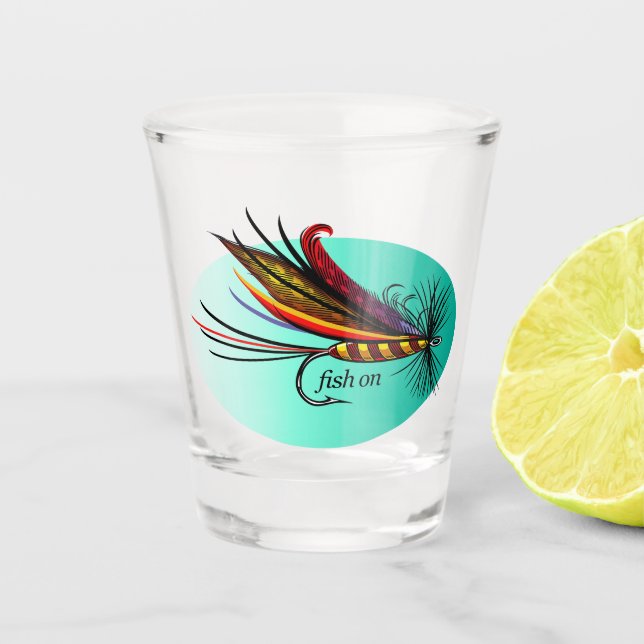 Fisch (fliegend) schnapsglas (Vorderseite)