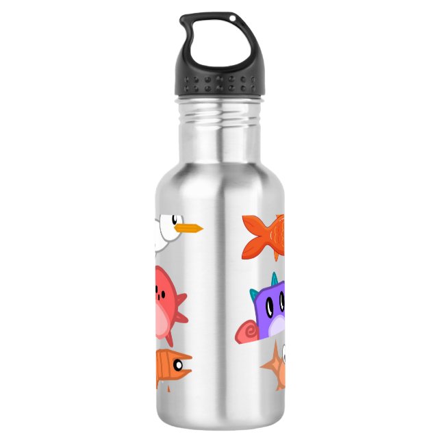 Fisch Game Water Flasche Edelstahlflasche (Rückseite)