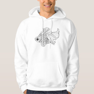 Fisch-Gekritzel Hoodie