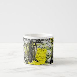 Fisch-Gekritzel-Kratzer Espressotasse