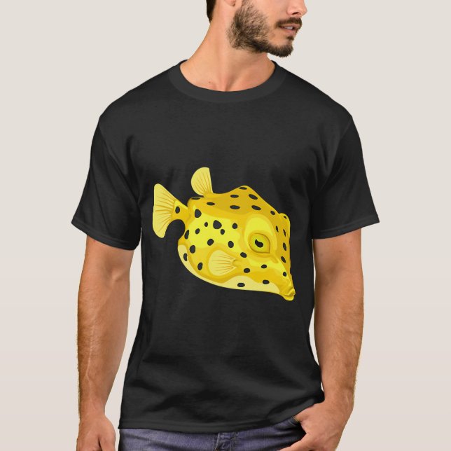 Fisch: Gelber Kofferfisch T-Shirt (Vorderseite)