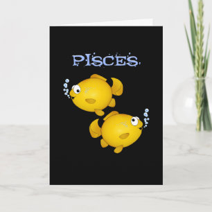 Fisch glücklicher Geburtstag Pisces-Karte Karte