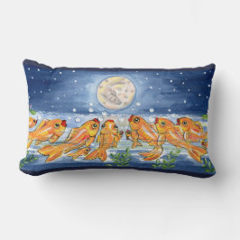 Fisch Goldfish Moon Night Time Designer Kissen