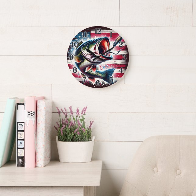 Fisch Große Wanduhr (Lesesaal)