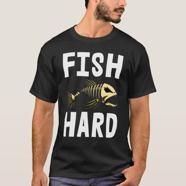 Fisch Hartes Tee Skelett Fisch Knochen T-Shirts Sc (Vorderseite)