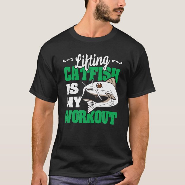 Fisch heben ist mein Workout Funny Noodly Catfi T-Shirt (Vorderseite)