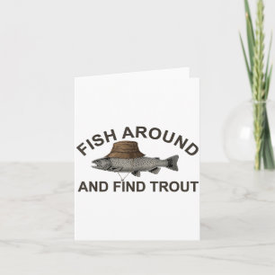 Fisch herum finden Forelle, Lustiger Angler Angeln Karte