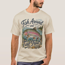 Fisch herumlaufen und Forelle finden Lustige Forel