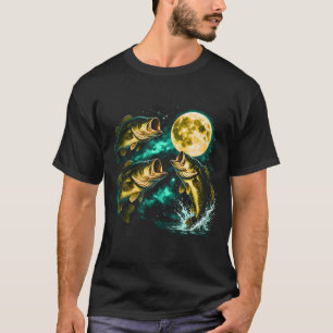 Fisch heult zum Mond Vintage 90er Retro Fisch Gr T-Shirt