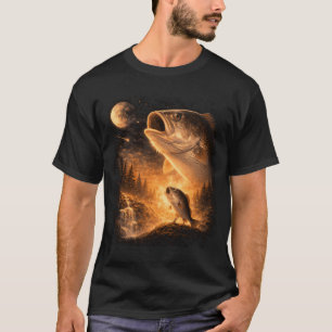 Fisch heult zum Mond Vintage 90er Retro Fisch Gr T-Shirt