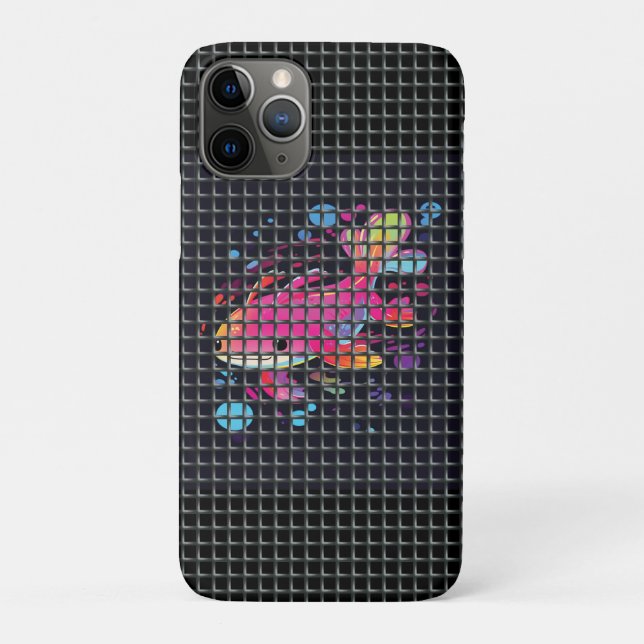 Fisch hinter Netz Illustration Case-Mate iPhone Hülle (Rückseite)