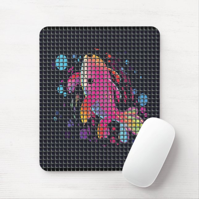 Fisch hinter Netz Illustration Mousepad (Mit Mouse)