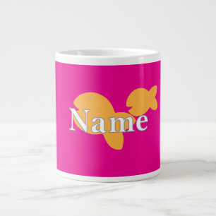 Fisch in heißen Rosa personalisieren Jumbo-Tasse