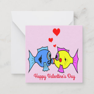 Fisch in Liebe   Valentine's Day Mitteilungskarte