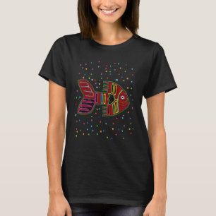 Fisch inspiriert von Kuna-Kunstwerken aus Panama T T-Shirt