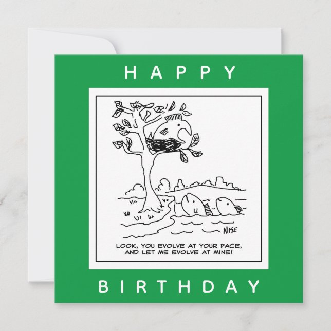 Fisch ist in einem vermasselten Cartoon Karte (Vorderseite)