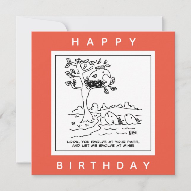 Fisch ist in einem vermasselten Cartoon Karte (Vorderseite)