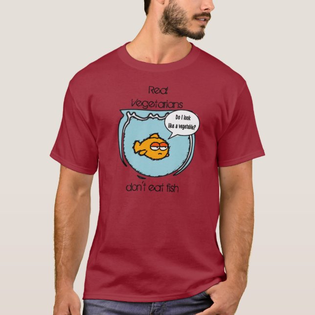 Fisch ist nicht Veggie-Dunkelheits-T - Shirt (Vorderseite)