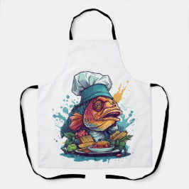 Fisch Koch Phantastisch Wildtiere Liebliche Fische Schürze