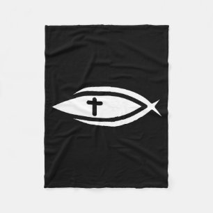 Fisch Kreuz Jesus Christliche Gebete Männer Frauen Fleecedecke