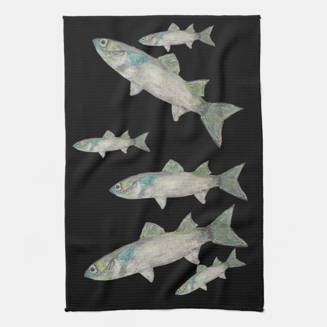 Fisch Küchenhandtuch Geschirrtuch (Vertikal)