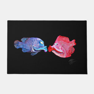 "Fisch-" Kunst durch Mike Quinn küssend Fußmatte