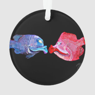 "Fisch-" Kunst durch Mike Quinn küssend Ornament