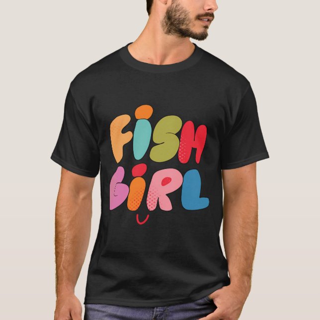 Fisch Mädchen (Lila) T-Shirt (Vorderseite)