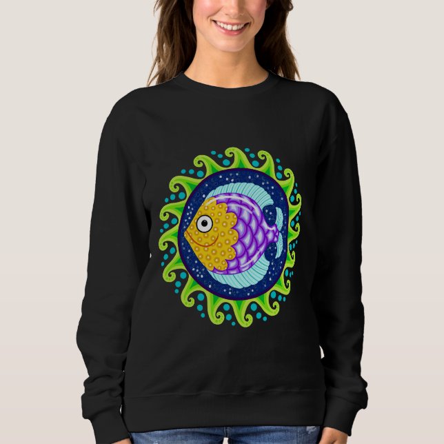 Fisch Mandala Sweatshirt (Vorderseite)