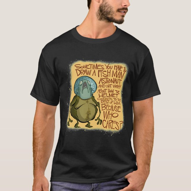 Fisch-Mann-Astronaut T-Shirt (Vorderseite)
