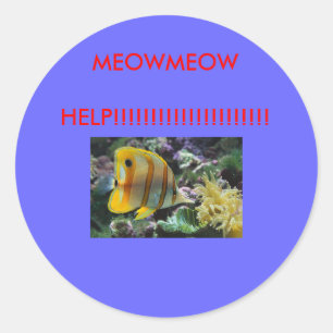 Fisch, MEOWMEOW HILFE!!!!!!!!!!!!!!!!!!! Runder Aufkleber