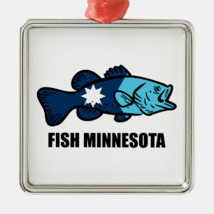 Fisch Minnesota Ornament Aus Metall